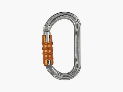 Petzl Ovalkarabiner OK Triact-Lock silberfarben