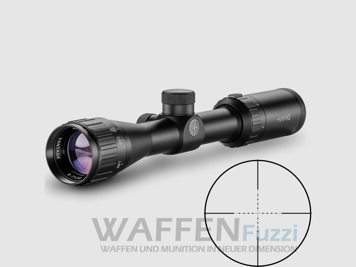 Hawke Vantage 2-7x32AO MilDot Richtkijker