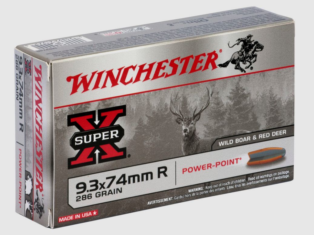Winchester Munition Kal. 9,3 x 74R Power Point 286grs
