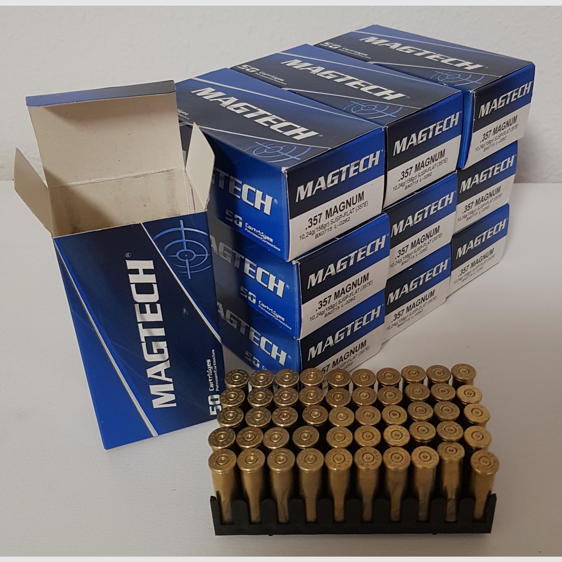 Patronenhülsen, .357Mag, Magtech, 500 Stück, 
