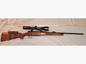 Straight pull repeater, hand tensioner, Heym SR 30, 6.5x55 SE, Noblex scope 2.5-15x56, barrel thread M14x1