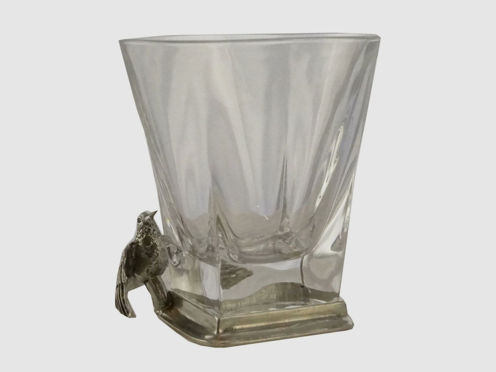 Lovergreen Accessoires Motiv Gin-Glas quadratisch mit Waldschnepfen-Ornament