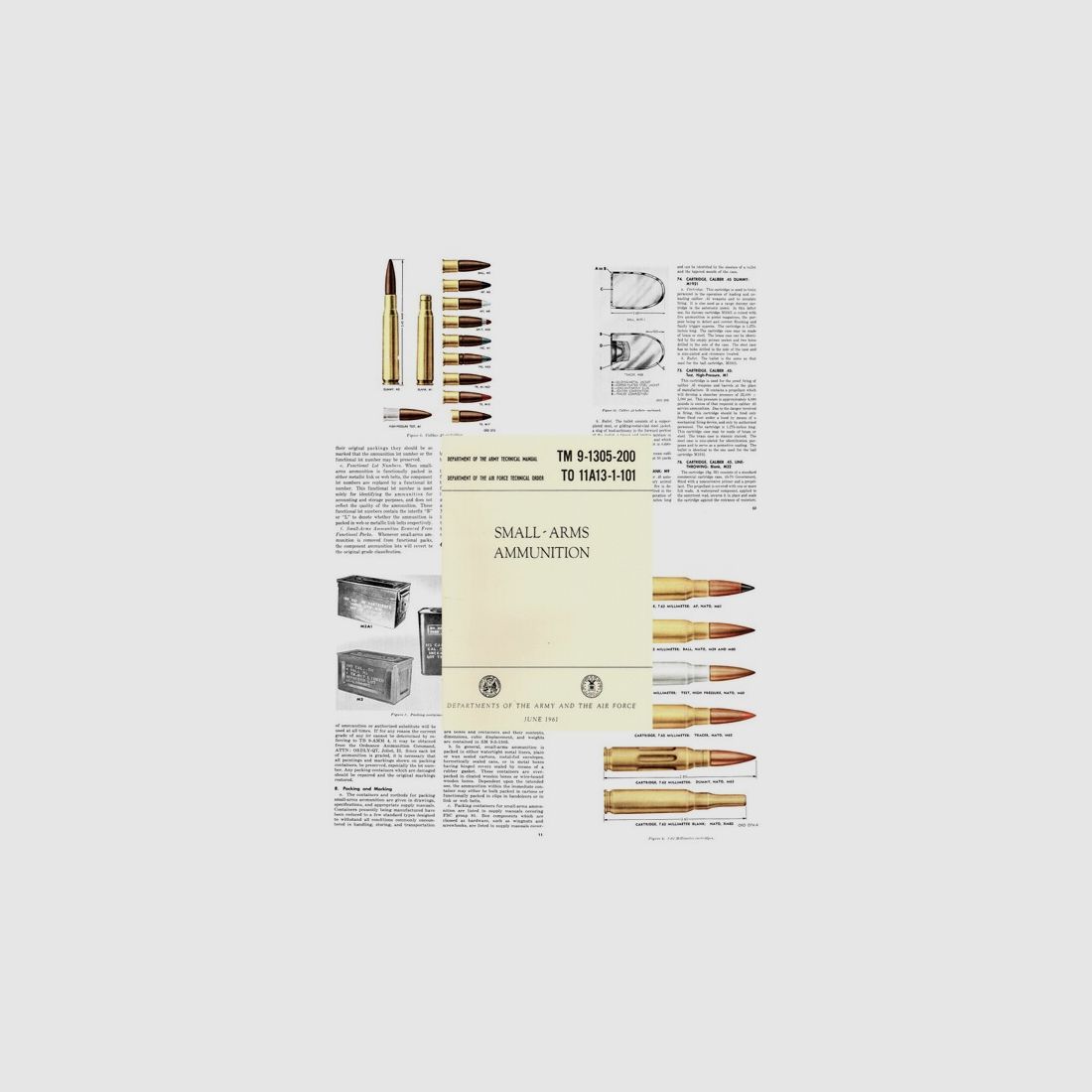 Nachdruck US-Dienstvorschrift Handfeuerwaffen-Munition von 1961