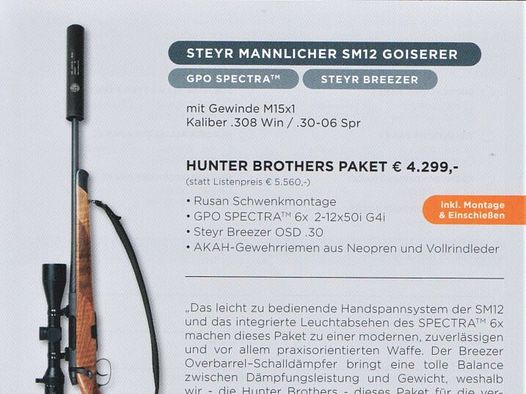 STEYR ARMS / GPO	 Hunter Brothers Jungjägerpaket