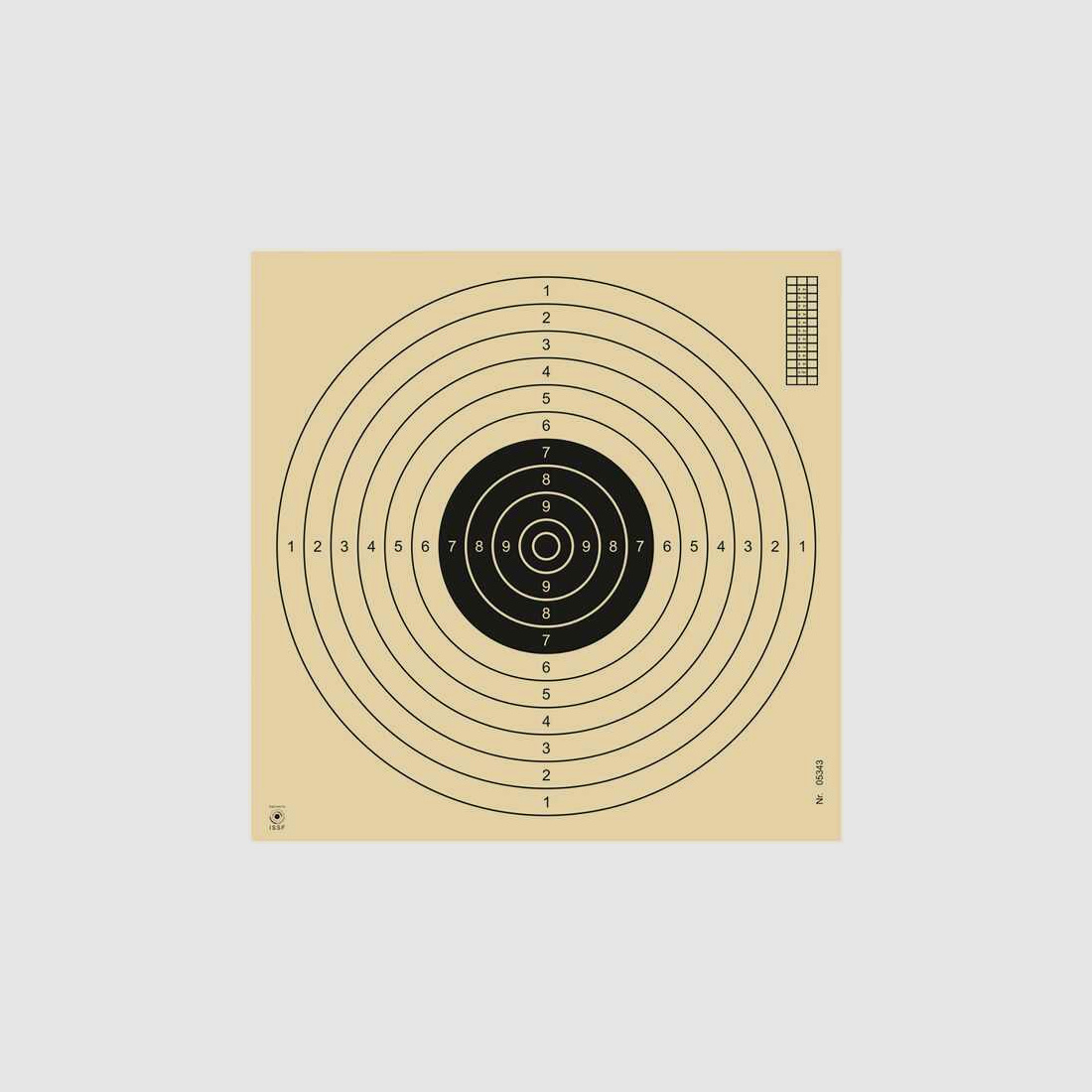 Scheibe 25-100m55x52cmGesl 250ST KK/Vo/P