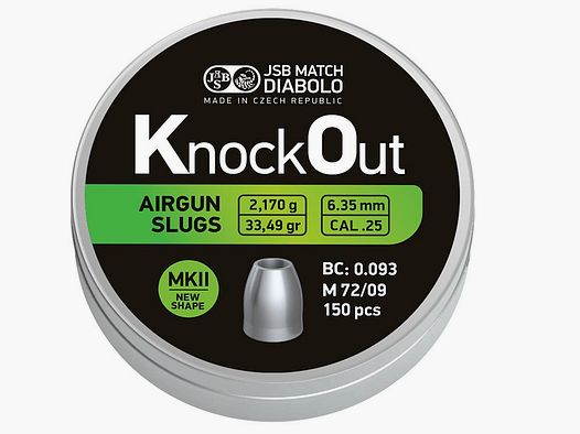 JSB Knock Out Slugs .25 / 6.35mm MKII 33,49 gr