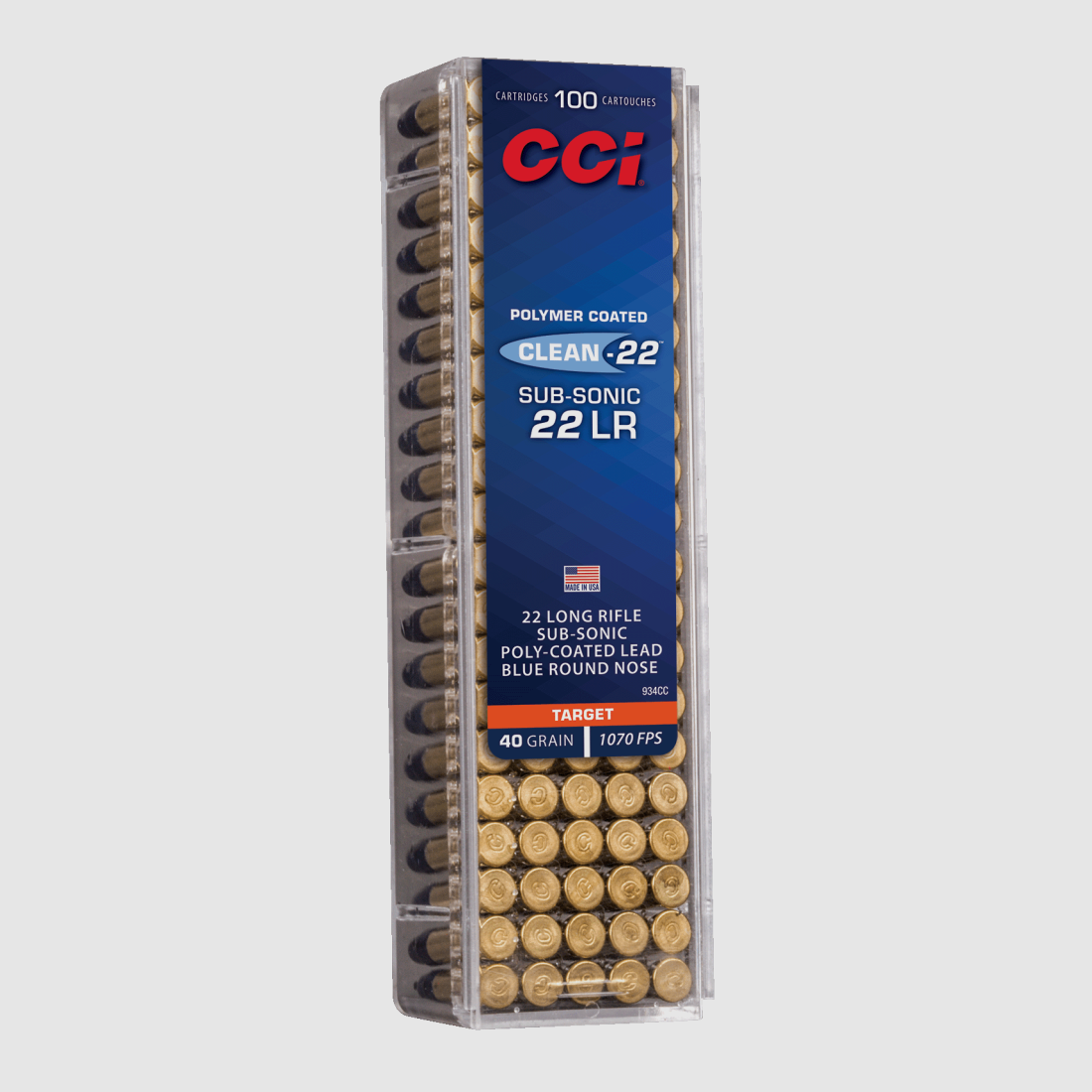 CCI – .22lr / 934CC / Target Clean-22 / blue LRN