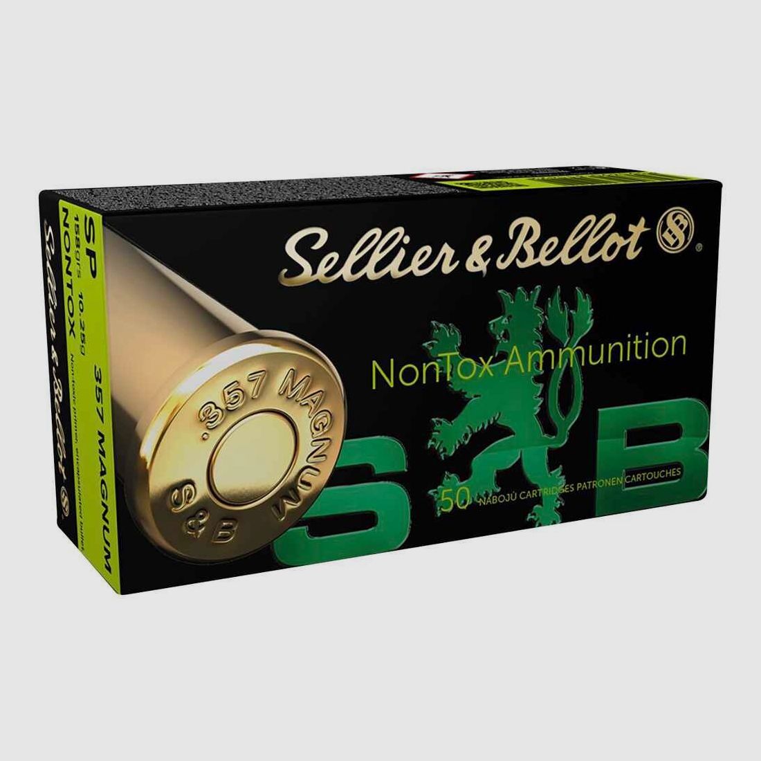 .357 Mag. punta semiblindada NonTox 10,2g/158grs. Sellier & Bellot
