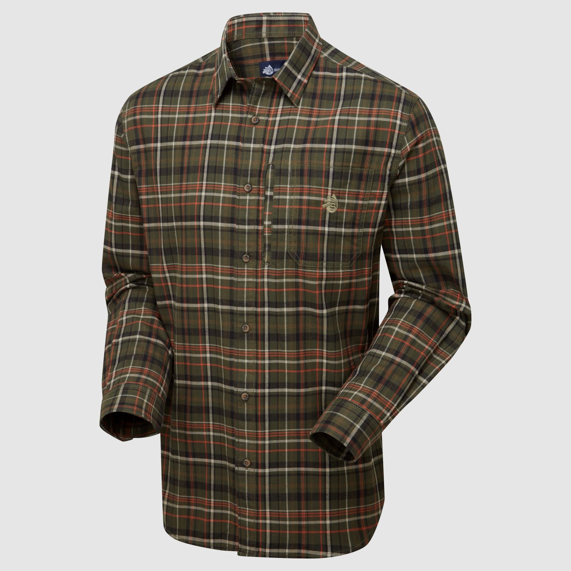 ShooterKing Lodge chemise en flanelle verte/orange