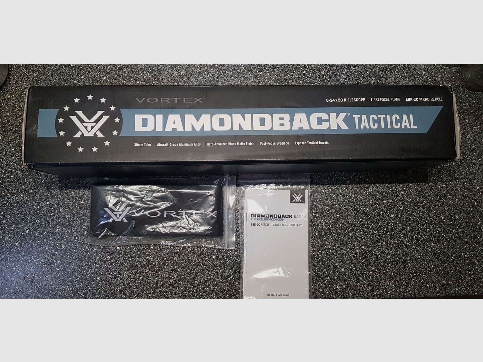 Vortex Diamondback Tactical 6–24×50 FFP EBR-2C MRAD (DBK-10029) inkl. Originalkarton & Zubehör
