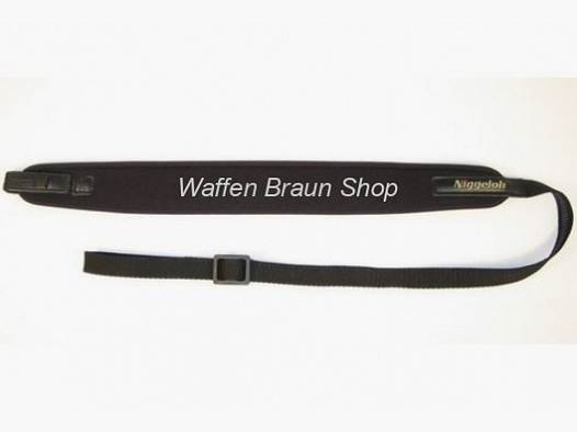 Niggeloh Gewehrgurt "UNIVERSAL" mit Schnellverschlüssen, No. 0211 00008, schwarz