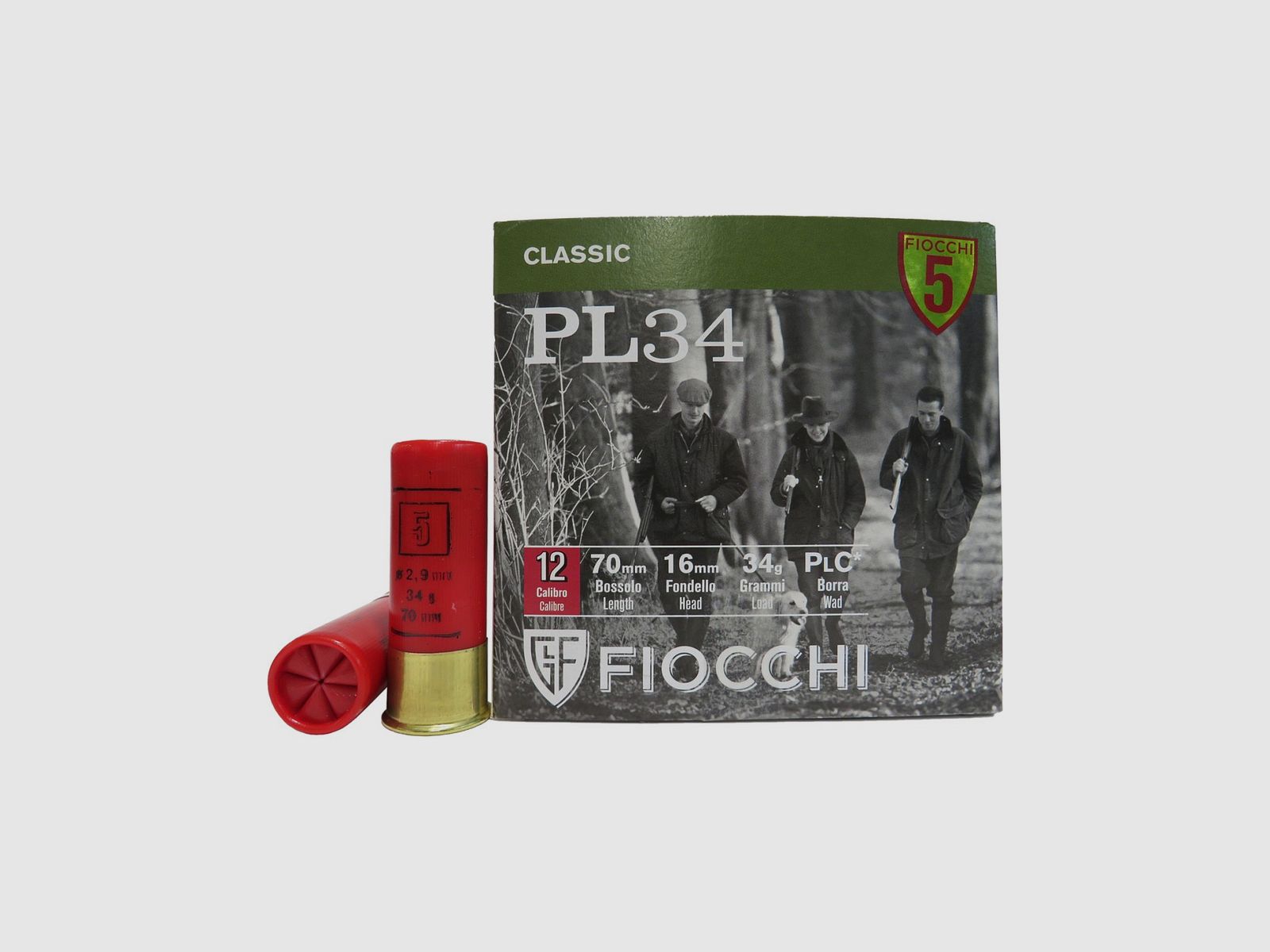 Fiocchi PL 34 Patronen Kal. 12/70 34 g Blei 5
