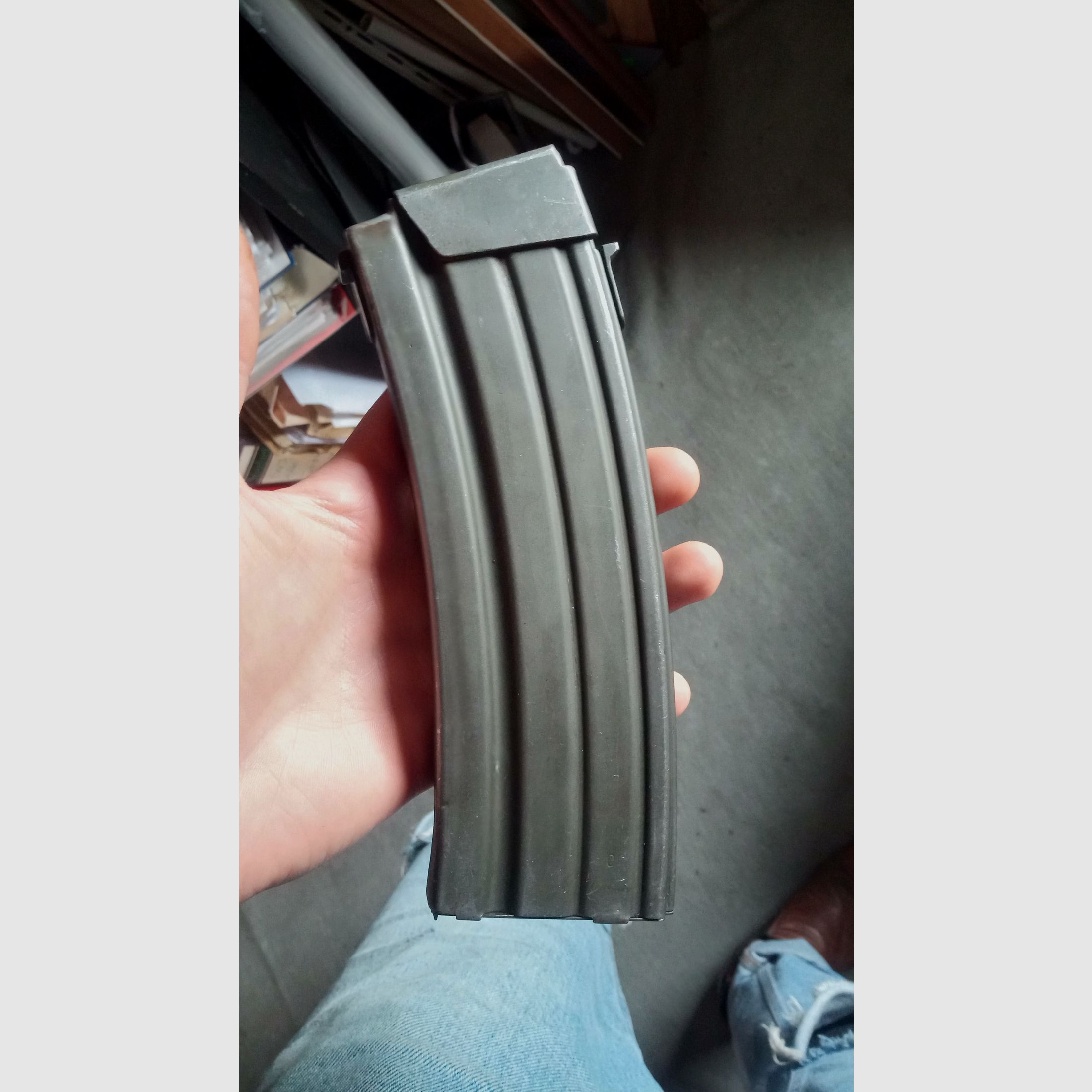 Galil 5.56 AK steel decorative magazine gray phosphated (non-functional/deactivated) / fits in AKM AK47 magazine thus also GSG Cybergun China-Yunker and Gillman Yunker