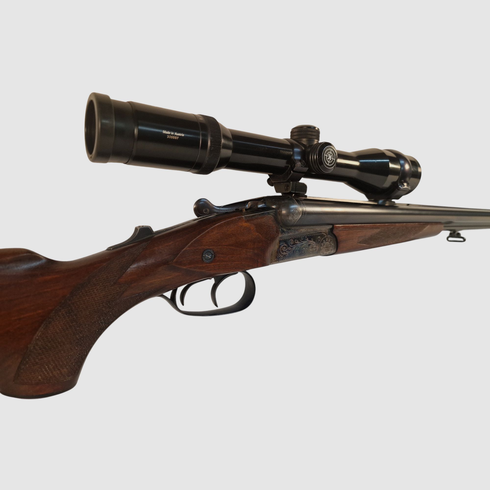 Suhler drilling hardened in caliber .30-06 16/70 22 WinMag with Kahles 2.2-9x42