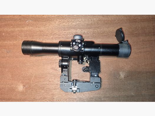 Telescopique biélorusse BelOMO POSP 4x24V (PSO-1) avec LCT Mount Extender pour Airsoft AK Kalaschnikow / Dragunov / Vintorez +++