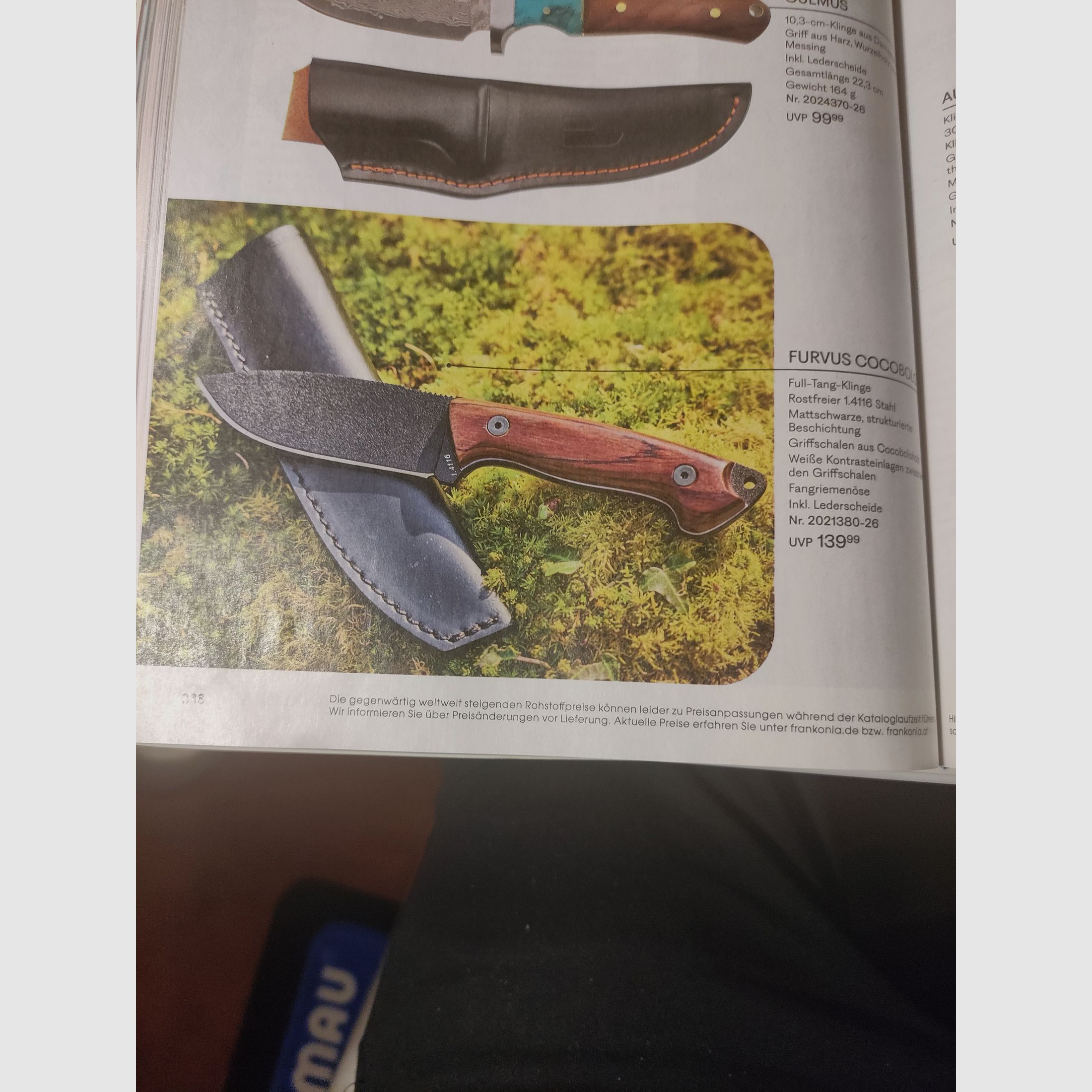 Hunting knife Parforrce Furvus Cocobolo New!!!