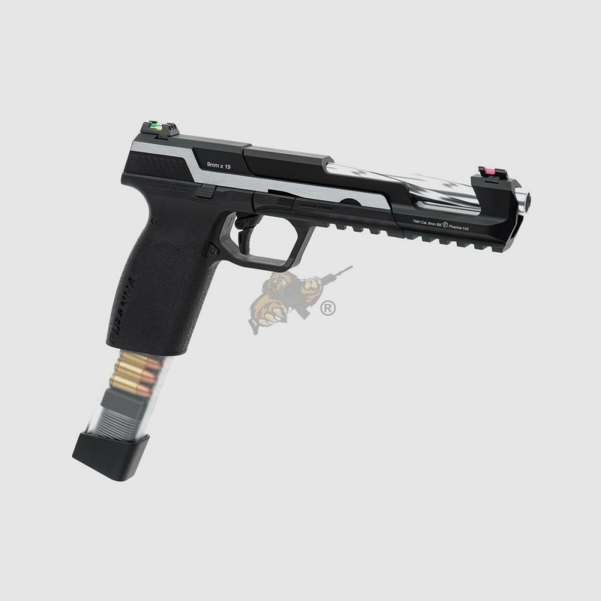 G&G Piranha SL GBB Airsoft Pistool in Dual Tone -F-