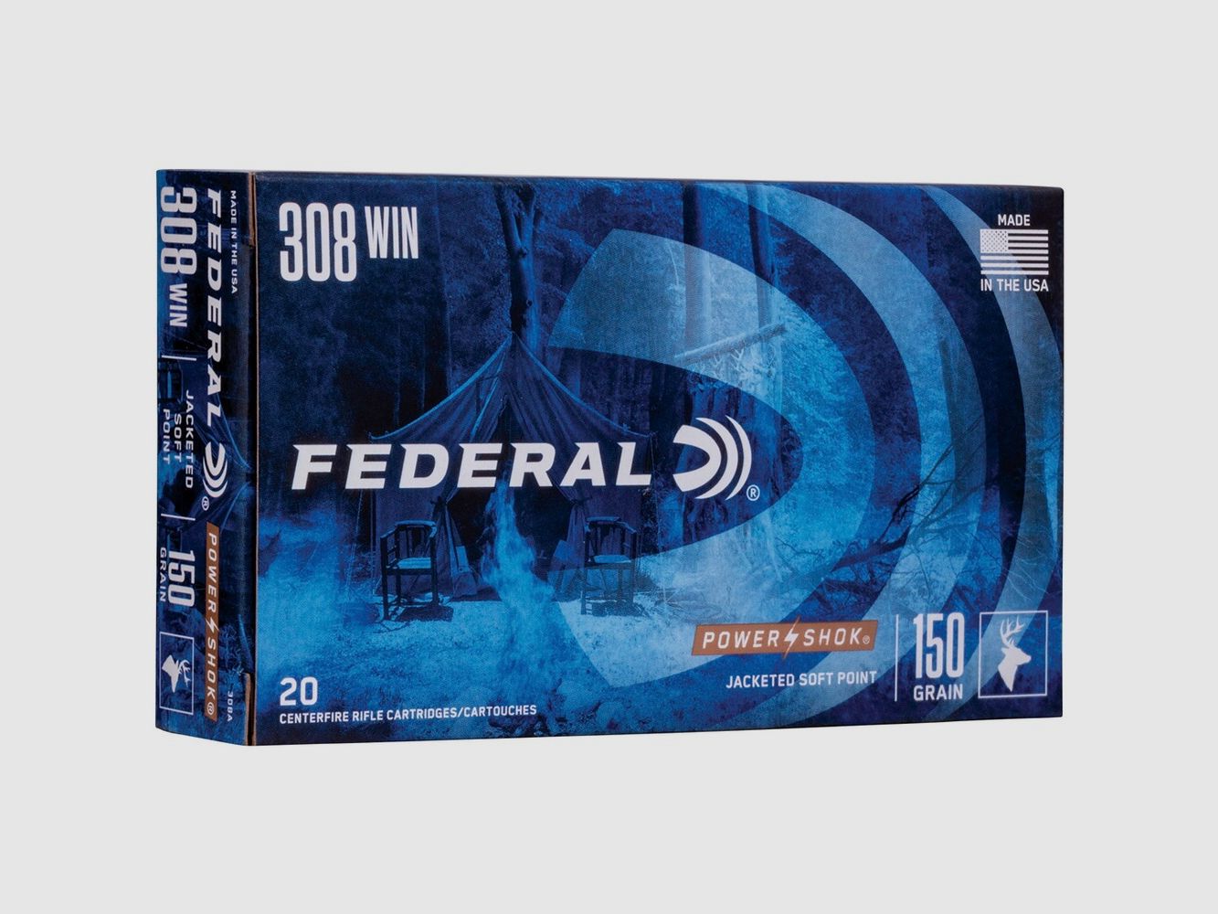 Federal Ammunition .308 Win. Power Shok Tlm 9.7g/150grs., image 1 of 2