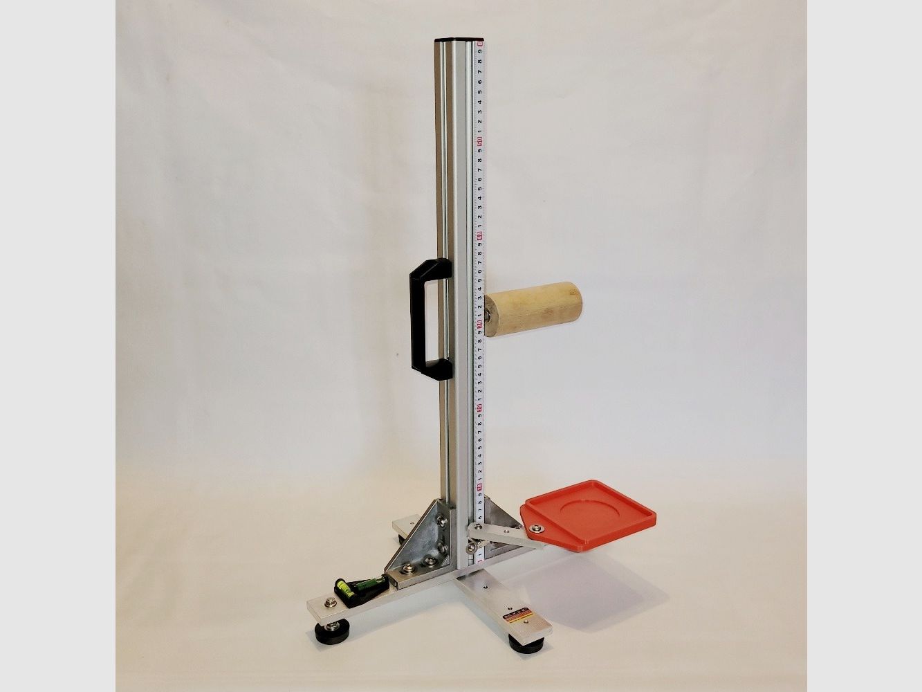 KGF Auflagestativ - Auflageständer Alu X-600-Ultimate klappbar mit Buchenholz-Auflage, Waage, Griff, Maßband + Munitionshalter
