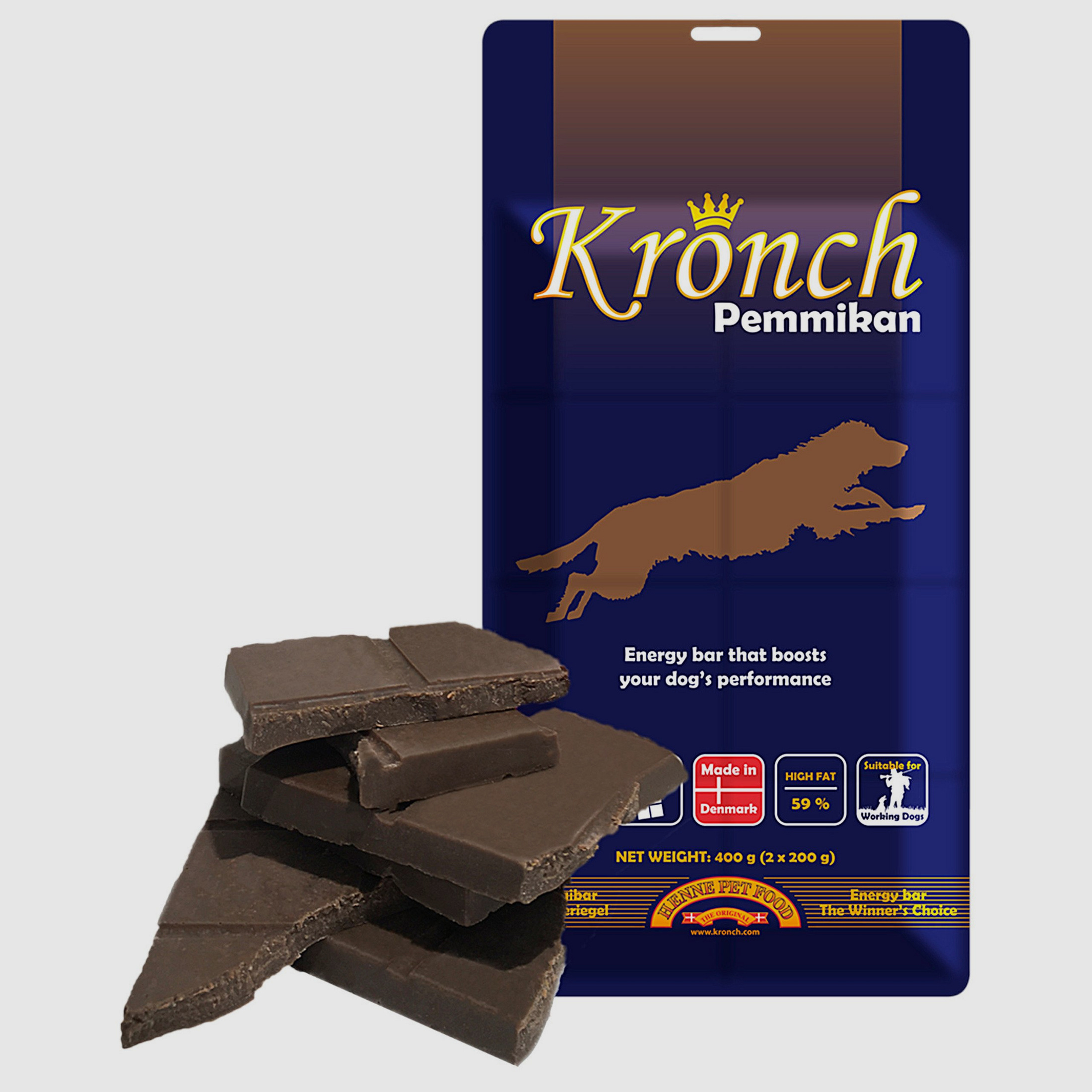 Kronch Pemmikan Energieriegel für Jagdhunde