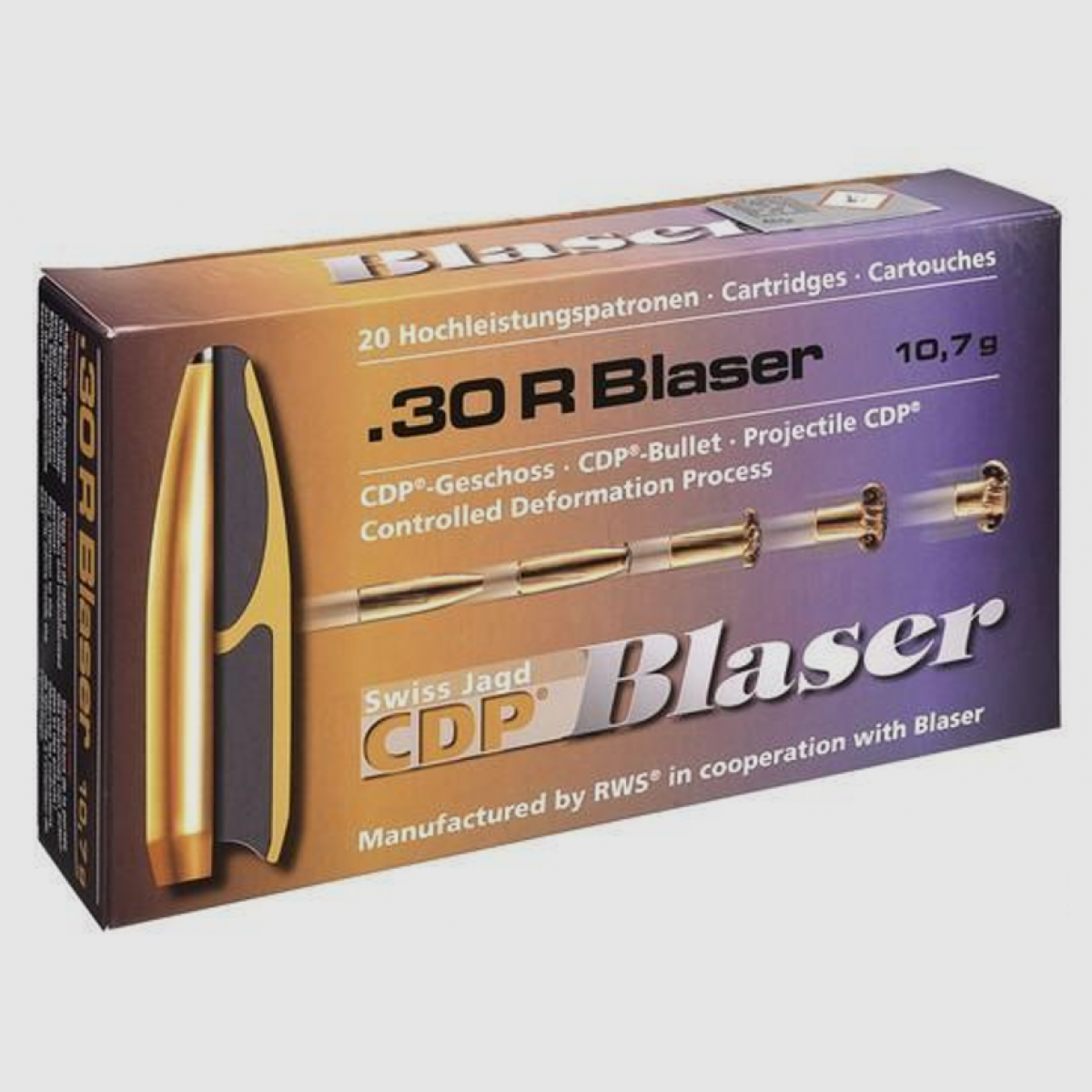 .30R Blaser CDP 10,7 g / 165 gr