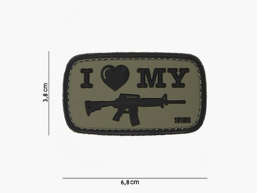 3D PVC patch I Love my M4