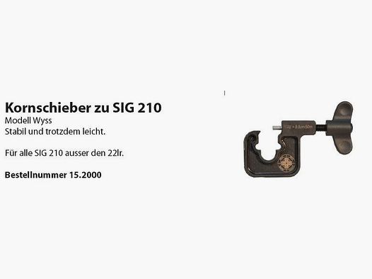 Wyss przesuwacz celownika SIG P210