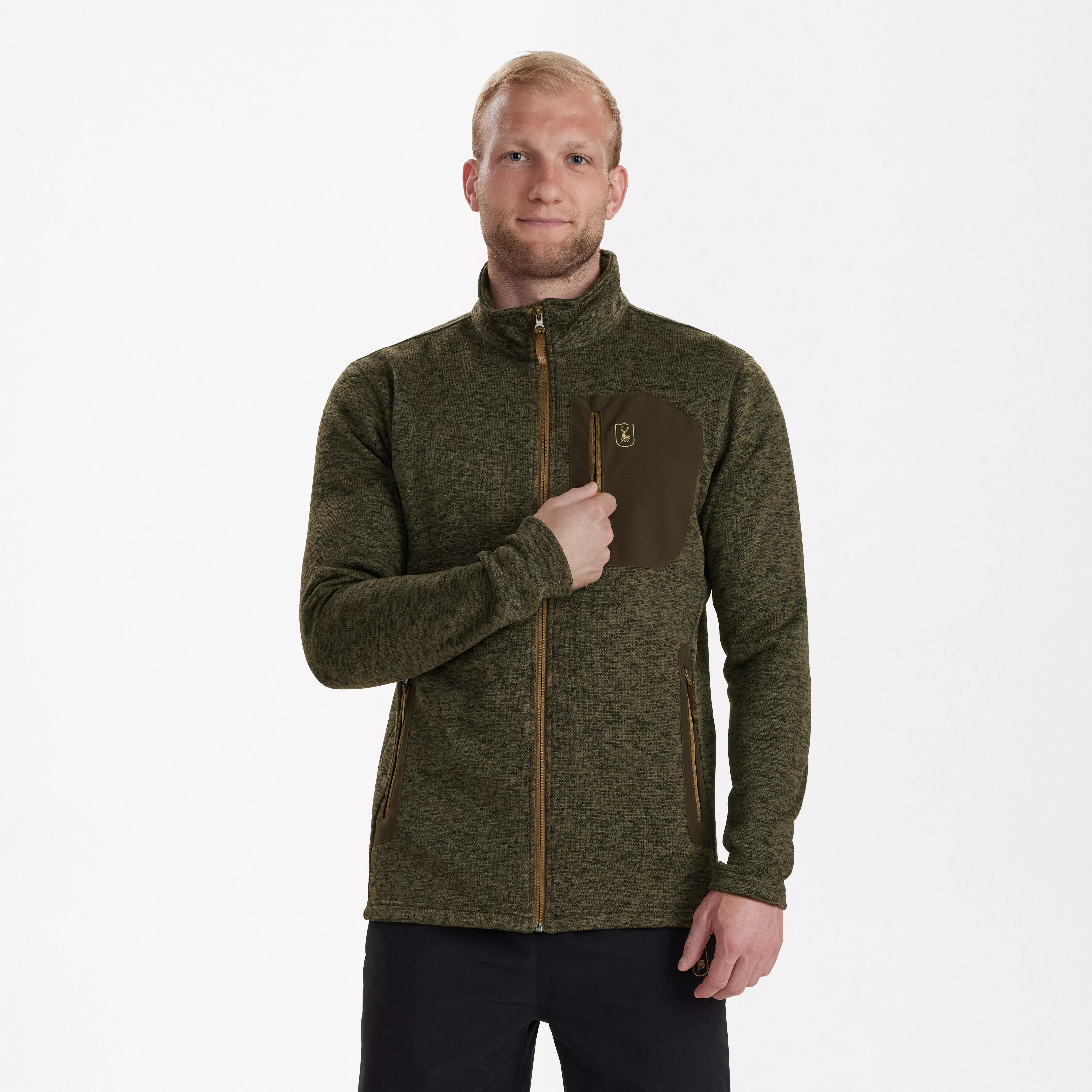 Sarek kardigan - Olive Night melanż