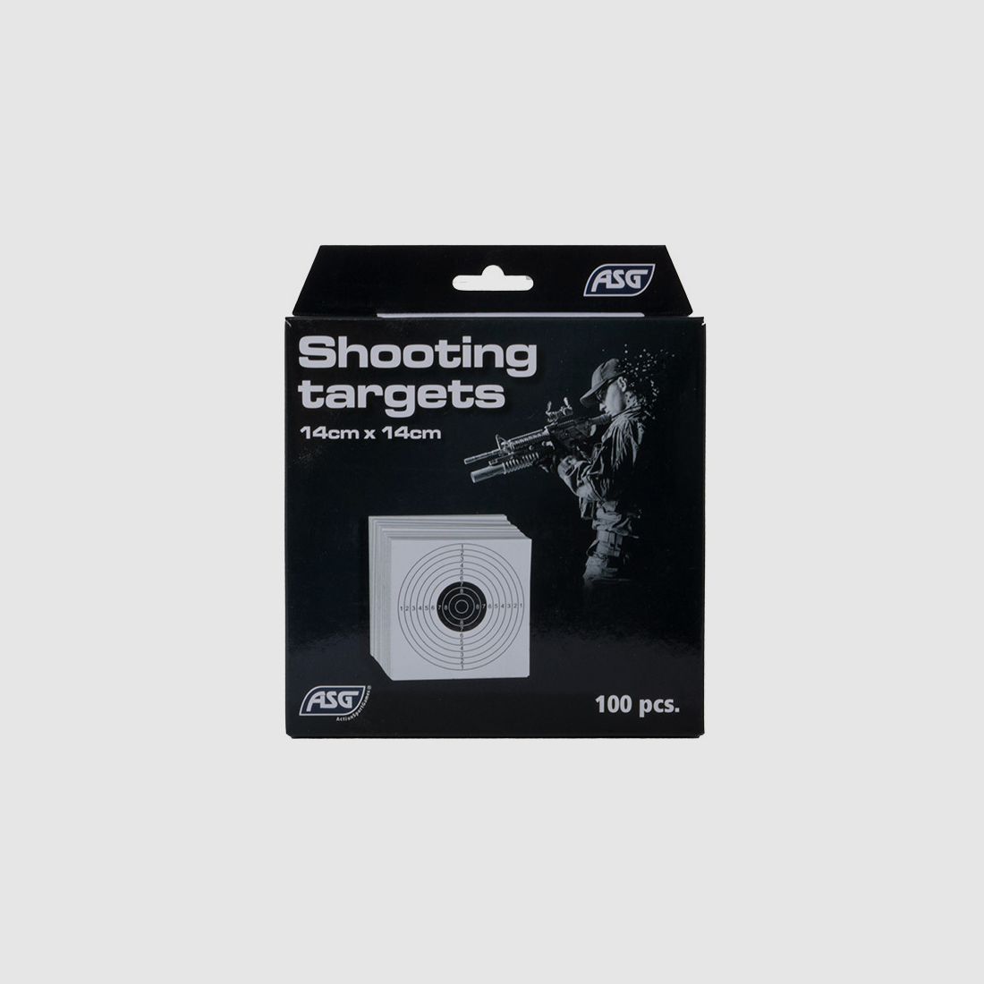 Luftgewehr Zielscheiben ASG 10er Ring 14x14 cm 100 StĂĽck