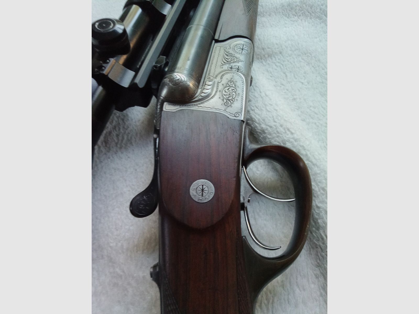 Krieghoff boring, 7x65R - 16/70 - .22 Hornet, Schmidt & Bender 2,5-10x56 Abs.4 LP