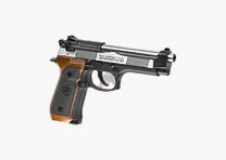 M92 Mod. Samurai Edge Bicolor Volledig Metaal (Zwart/Zilver/Hout) Airsoft -F-