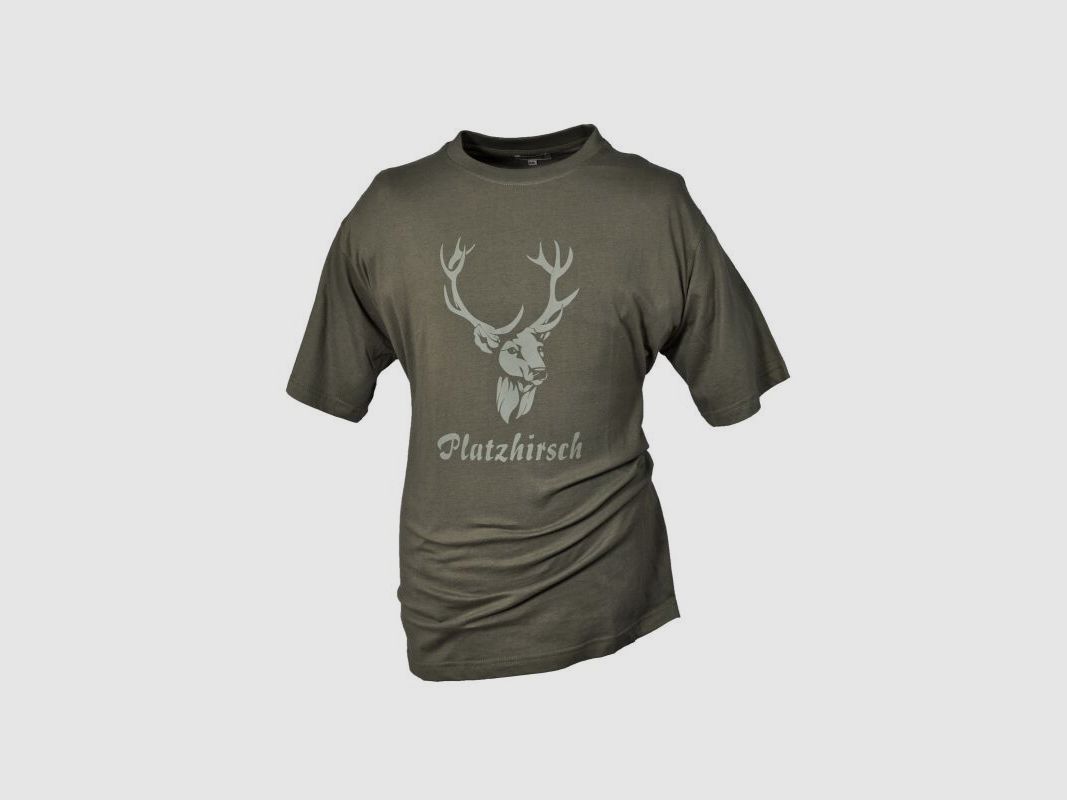Hubertus T-Shirt Platzhirsch Oliv
