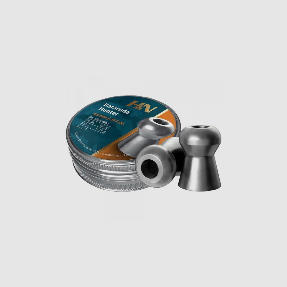 H&N BARACUDA HUNTER DIABOLOS 4,5 MM GLATT - 400 STÜCK