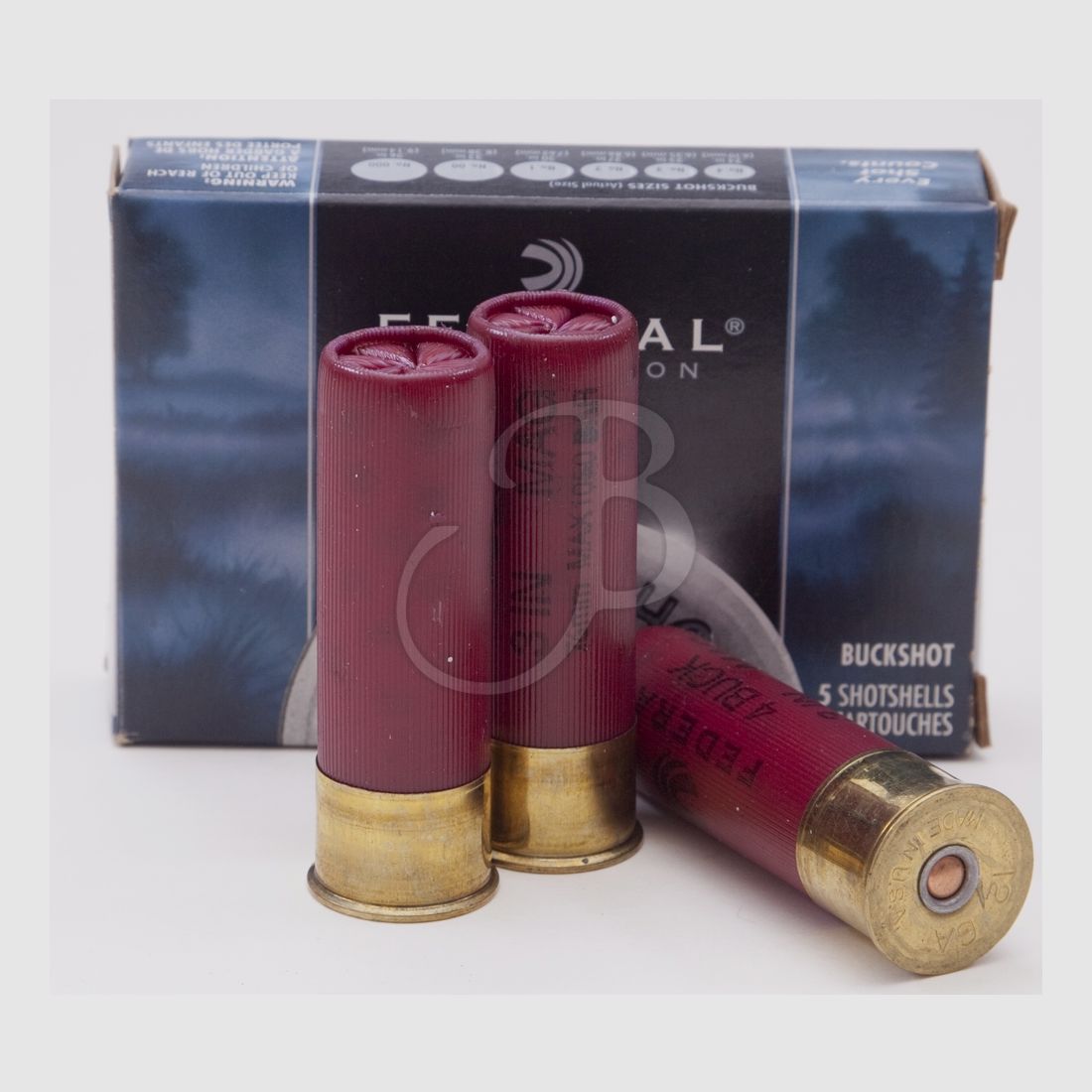 FEDERAL AMMUNITION – Hagelpatronen – FEDERAL F131 00BUCK CAL. 12/76 MAGNUM 15-KOGELS, afbeelding 2 van 2