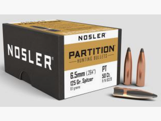 Nosler Partition Pociski 6,5 mm/.264 – 125 gr SP Artykuł 26516320