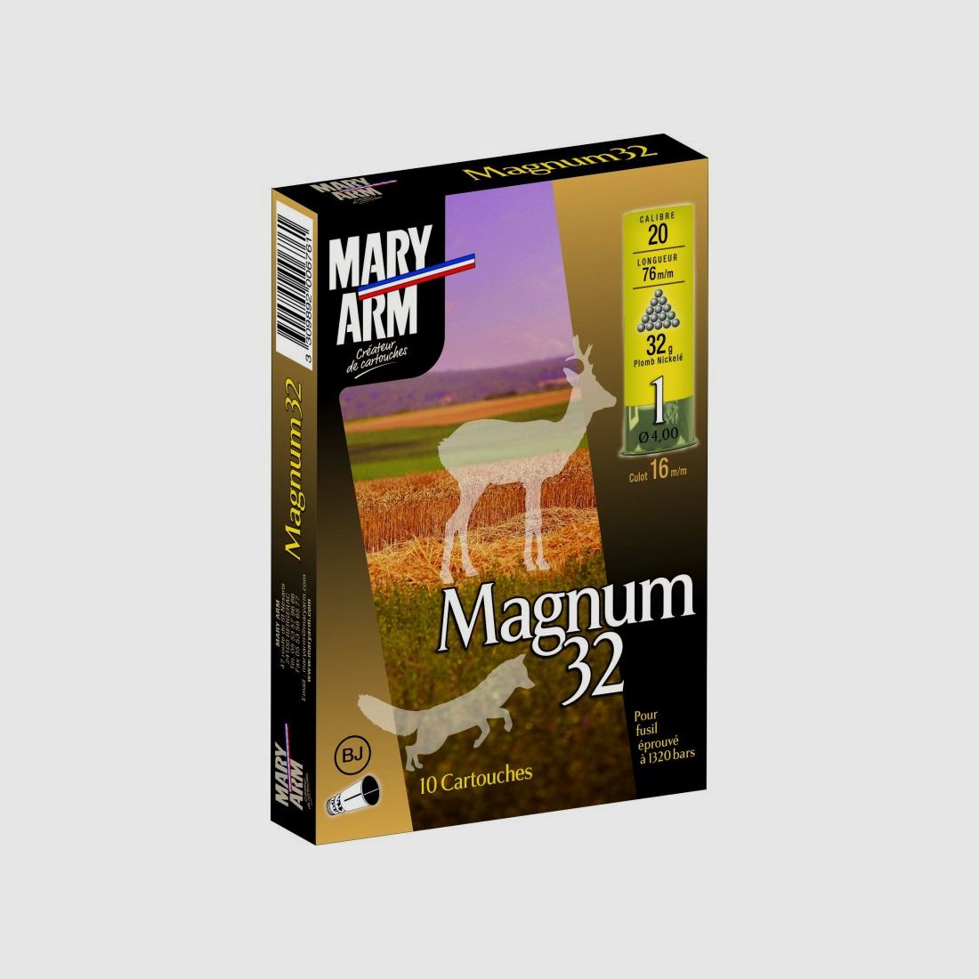 JACHTPATRONEN MARY ARM MAGNUM 32 BJ – KALIBER 20, afbeelding 1 van 2