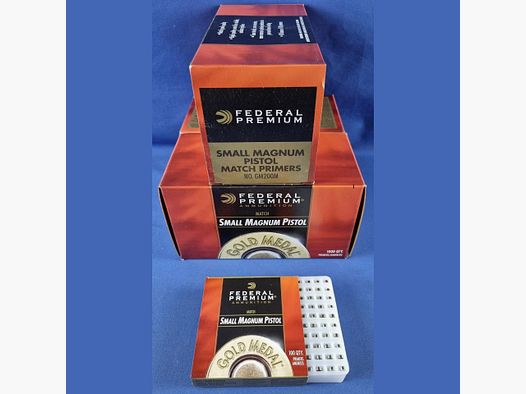 Federal Small Magnum Pistol Match Primers Gold Medal Match NO. GM200M