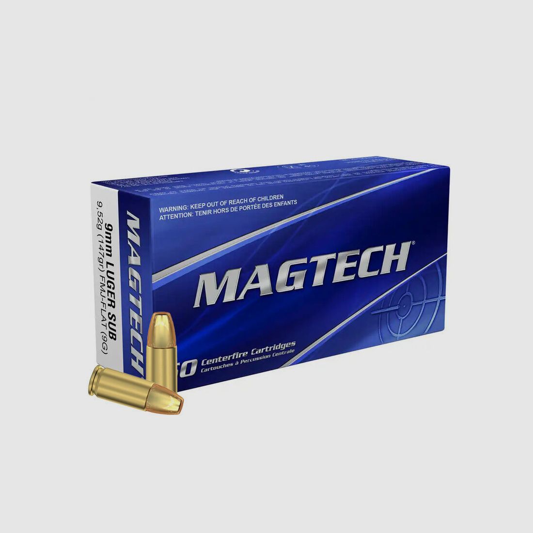 MagTech Subsonic FMJ Flat 147grs 50St 9mmLuger