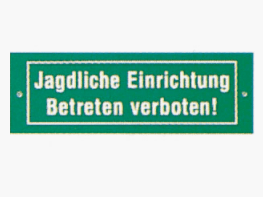 AKAH Schild "Jagdliche Einrichtung"