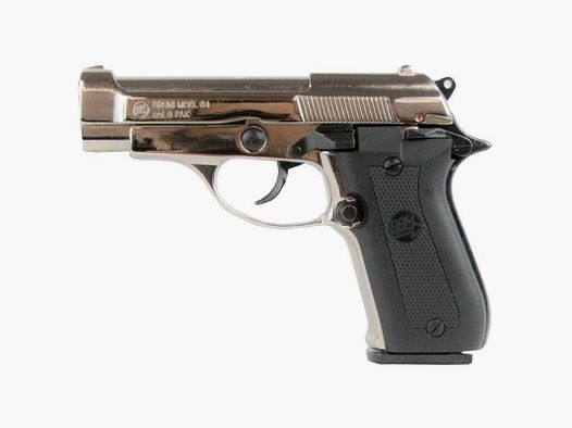 PISTOLET BRUNI MOD.84 NIKELÉ CAL.9PA BLANC/GAZ