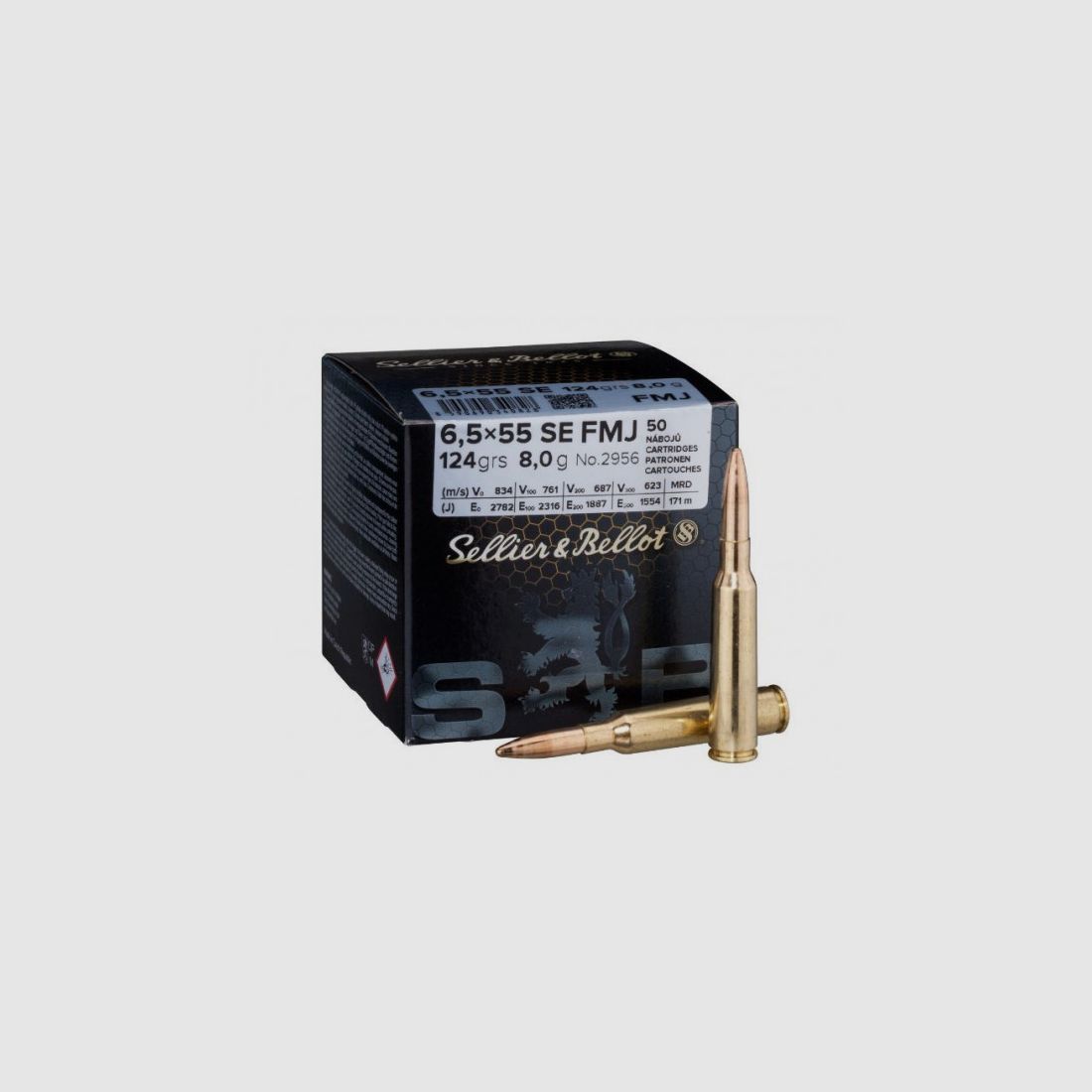 SELLIER & BELLOT 6,5x55 SE - FMJ - 124GRS. - 50 STÜCK