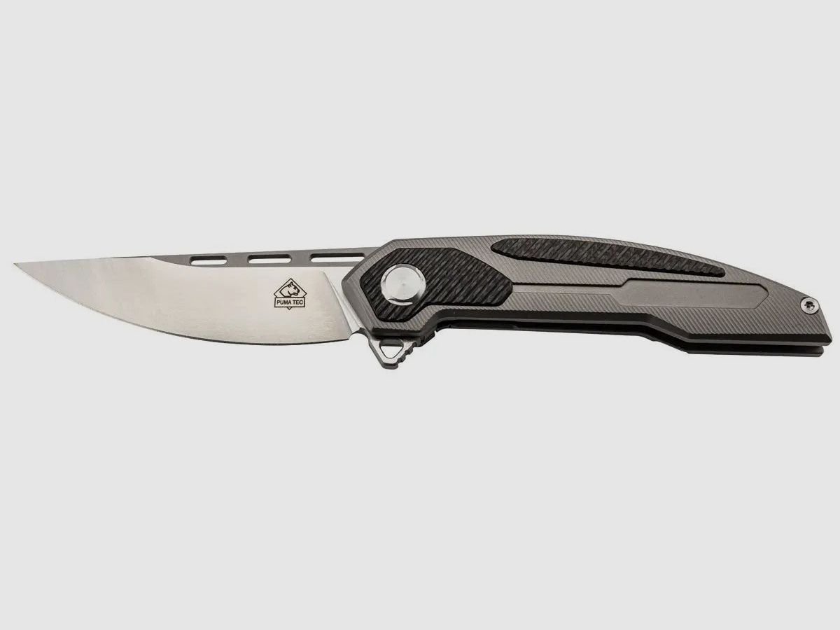 PUMA TEC Folding Knife, 2-Tone Finish, with Clip