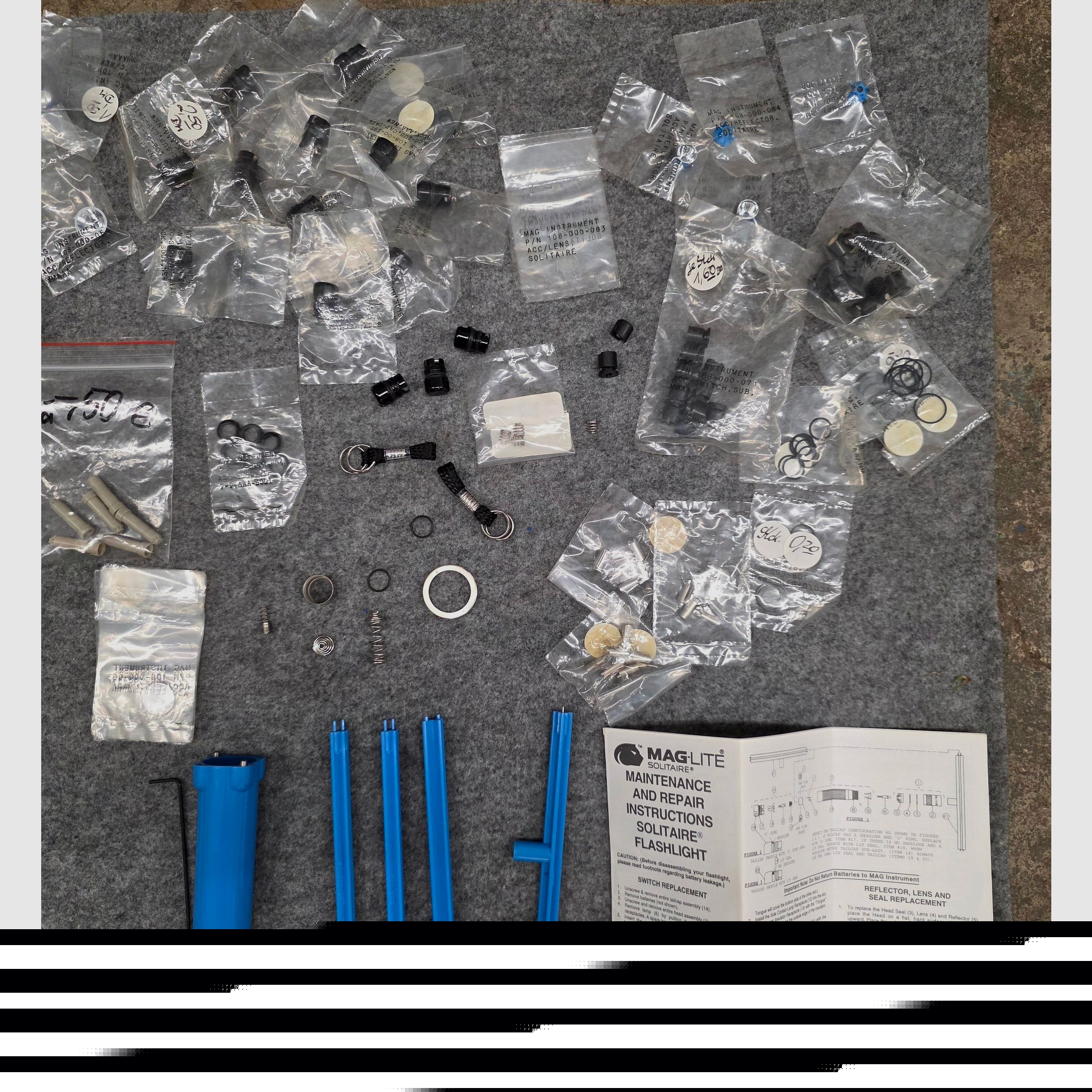 Sehr großes Konvolut Maglite Lampen Ersatzteile alles neu Mini C Zell D Zell