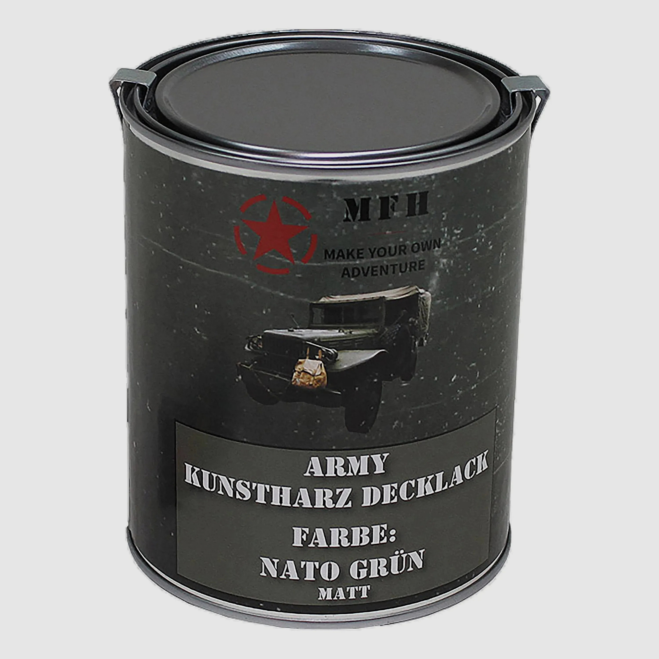 MFH MFH Farbdose Army Lack 1 Liter matt Nato grün