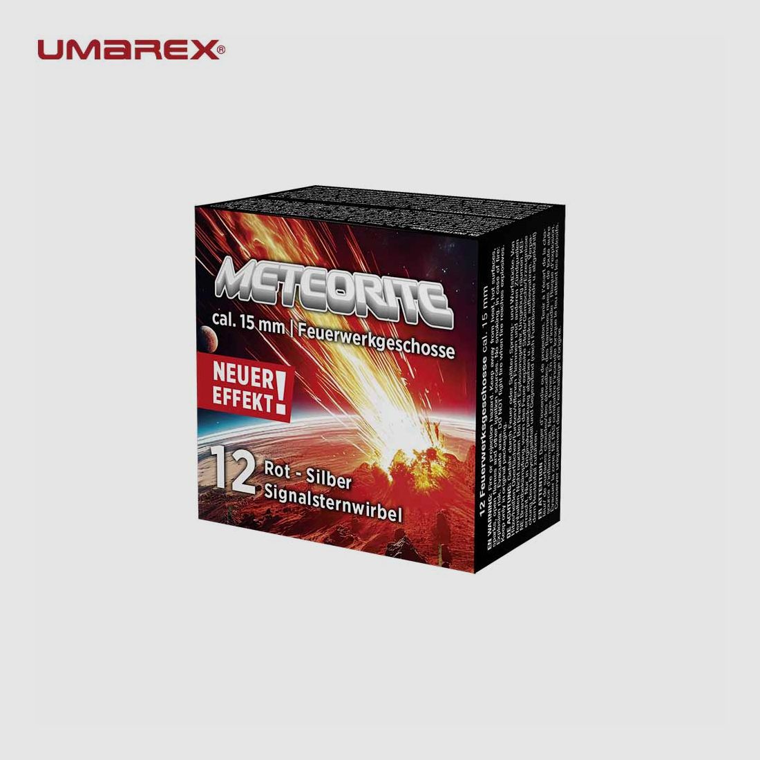 UMAREX SIGNALSTERNWIRBEL METEORITE 15mm rot-silber 15 Schuss