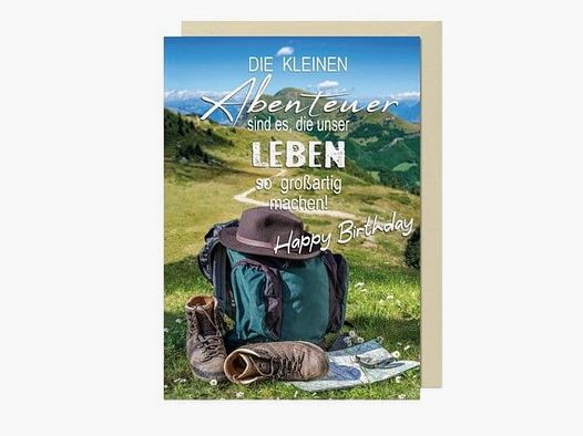 MICHEL-VERLAG Geburtstagsgrußkarte Wanderer