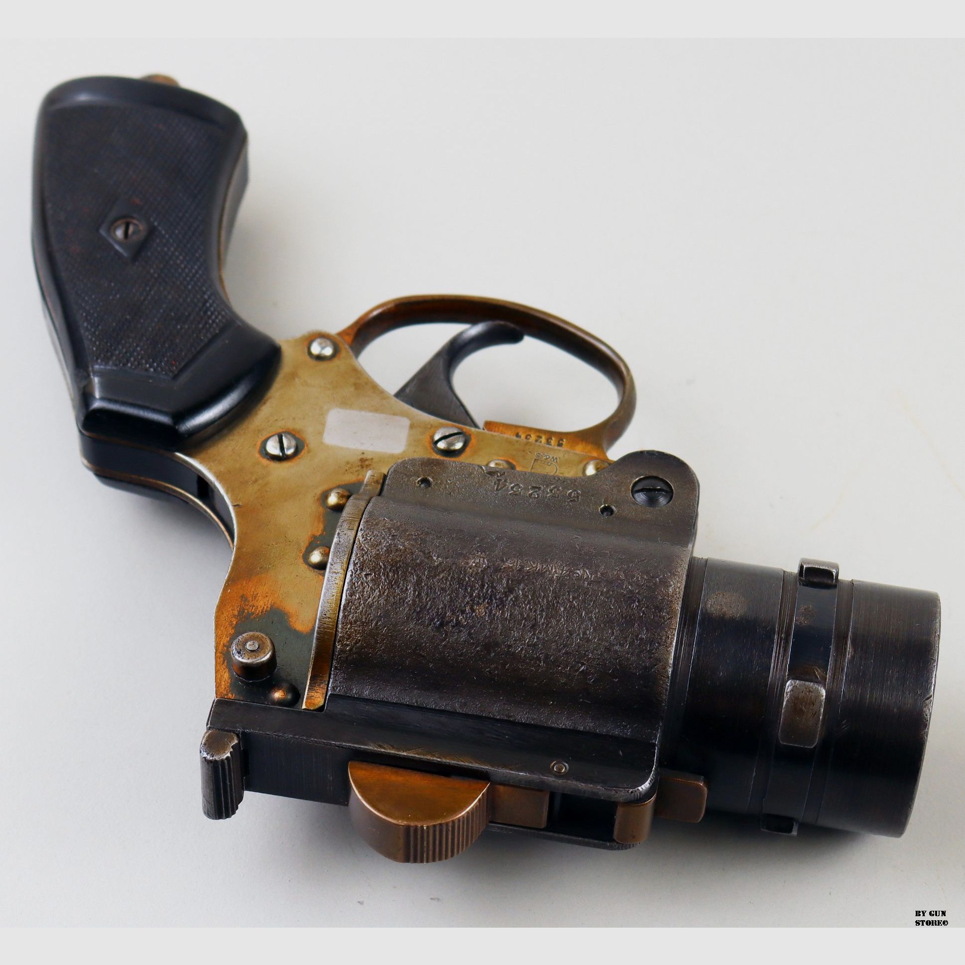 Pistola Lanzarazzi Webley & Scott mod. No. 4 MK I* nº de serie 53234, imagen 6 de 7