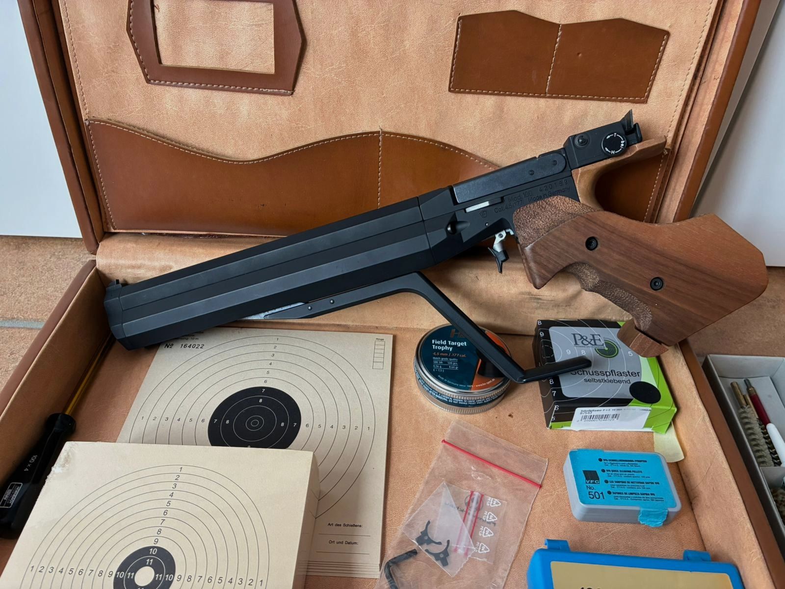 Feinwerkbau Mod.100 pistola de aire set completo