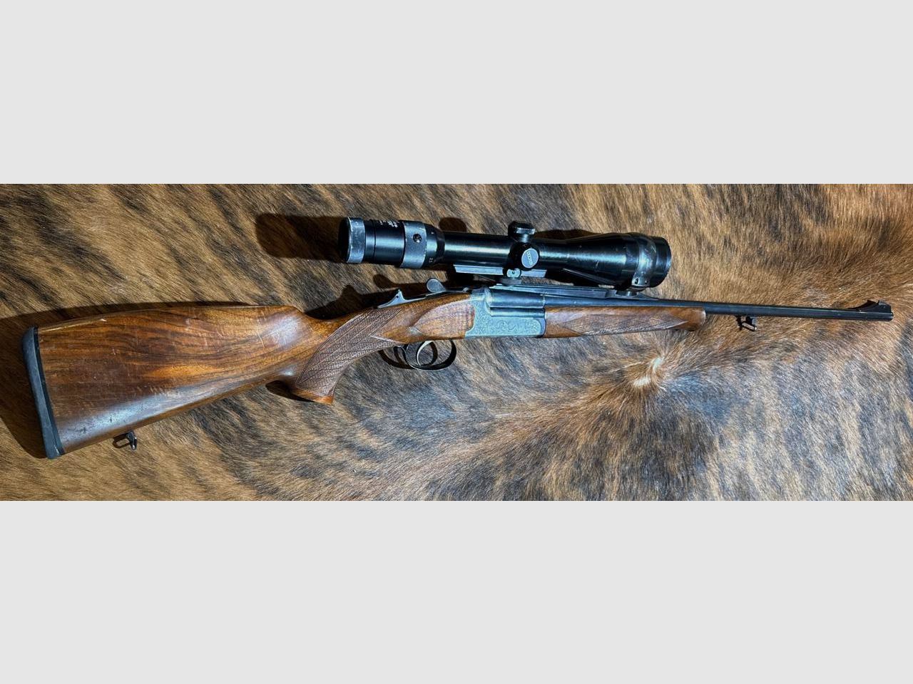 SABATTI SKL 98 DL Einzellader Kipplaufbüchse Kaliber 6,5x57R mit Zieloptik Docter 2,5-10x48, Absehen 4