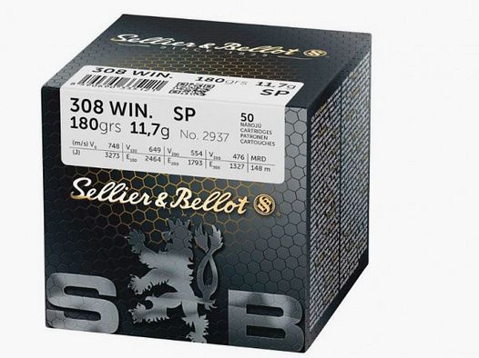 SELLIER & BELLOT .308WIN. SP/TM - 180GRS. - 50 STÜCK